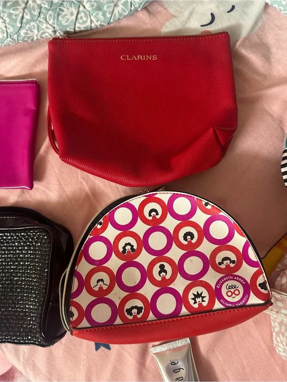Designer Cosmetic Bag Bundle – Armani, Lancôme, Clarins & Elizabeth Arden